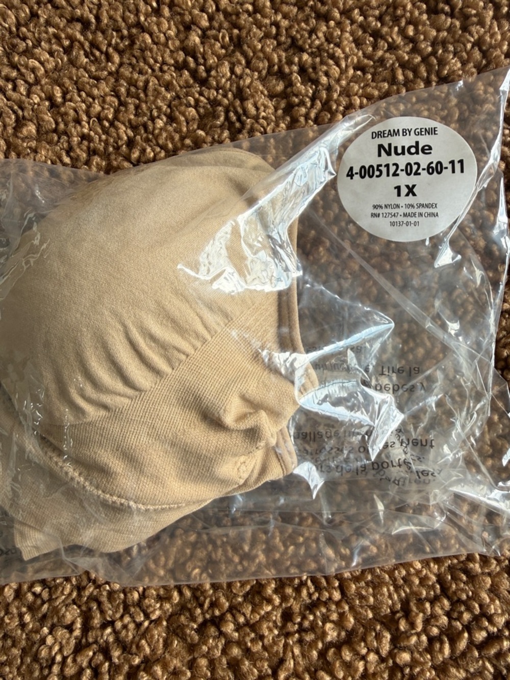 New! Dream By Genie Padded Bras, Comfort Seamless Wirefree Bra in Nude, XL/1X - Picture 10 of 10